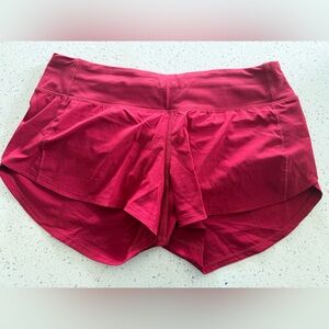 lululemon athletica Berry Red Athletic Shorts